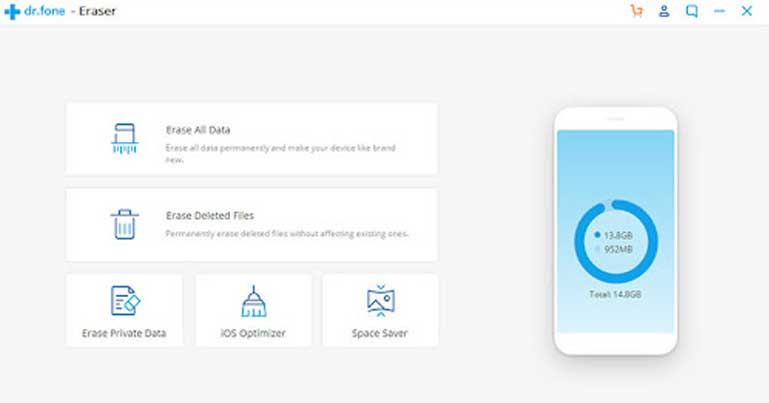 Aplikasi Cleaner iPhone - Dr.Fone - Data Eraser (iOS)
