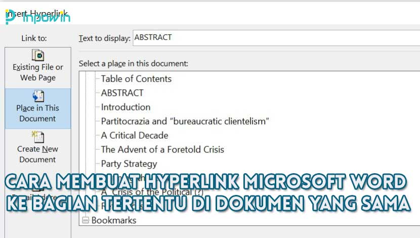 Cara Membuat Hyperlink Microsoft Word ke Bagian Tertentu di Dokumen yang Sama