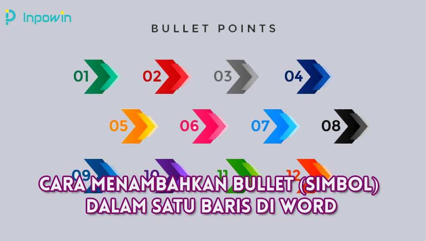 Cara Menambahkan Bullet (Simbol) Dalam Satu Baris di Word