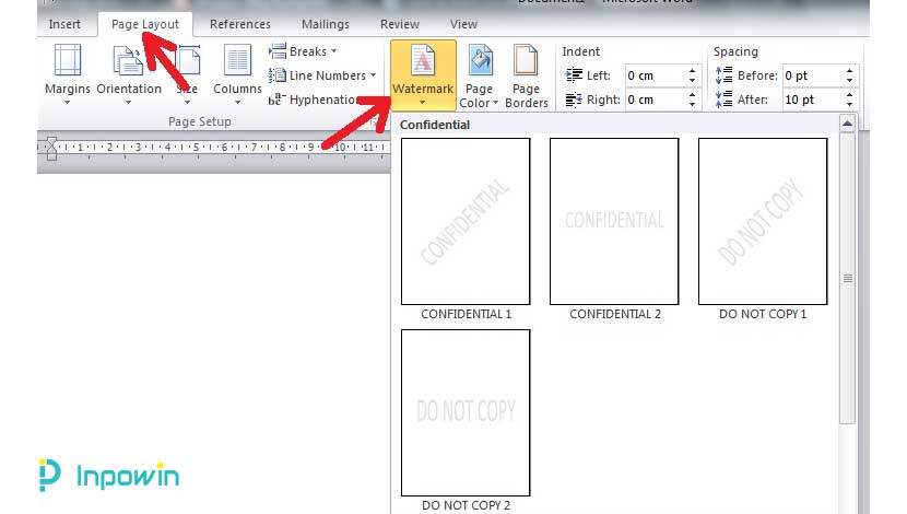 Cara Menambahkan Watermark Standar pada Latar Belakang dokumen Microsoft Word