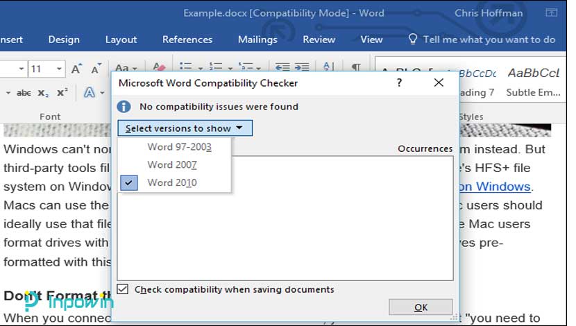 Cara Mengetahui Mode Kompatibilitas yang Digunakan Dokumen
