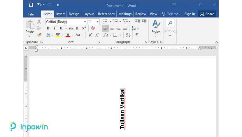 Cara membuat teks rata tengah secara vertikal pada dokumen Microsoft Word