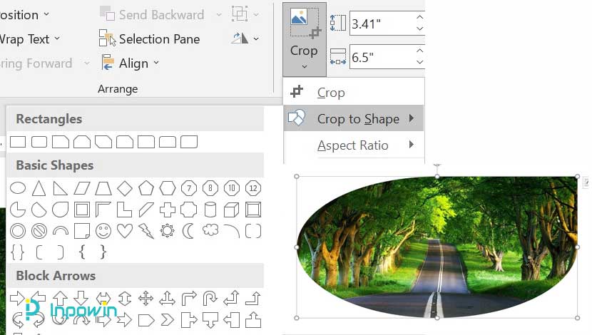 Cara Memotong Gambar Microsoft Word dengan MENGUBAH BENTUK
