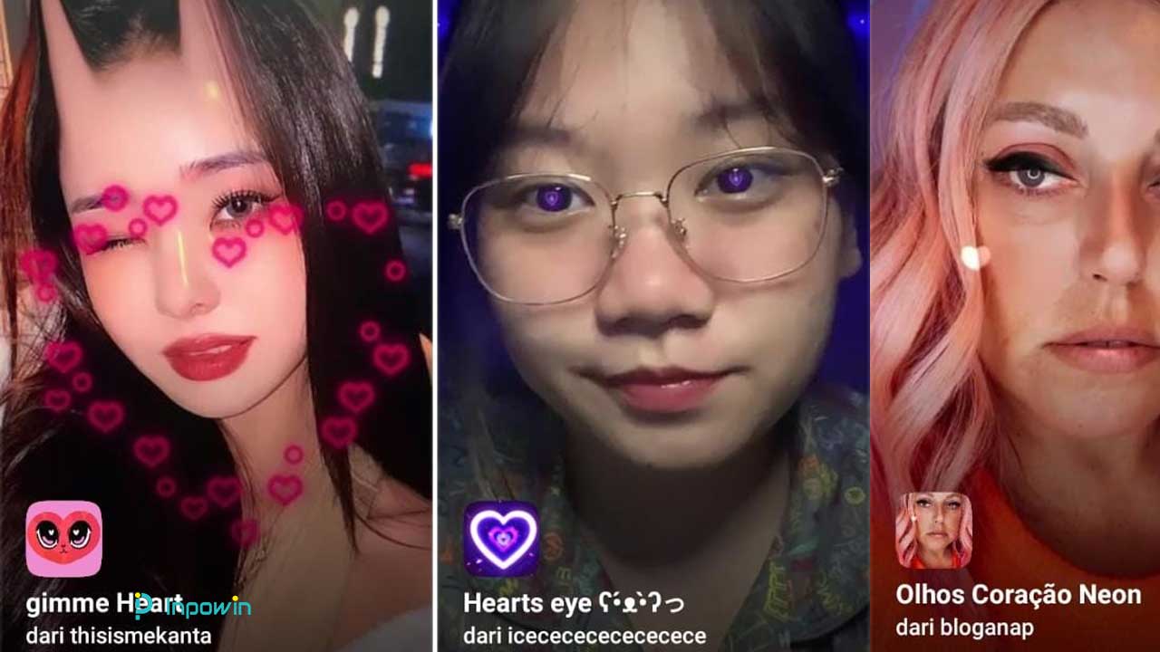 nama - nama efek Instagram Heart Eyes